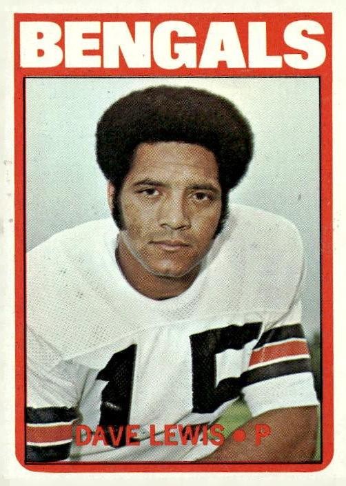 1972 Topps #237 Dave Lewis Cincinnati Bengals Football