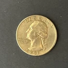 Washington Silver Quarter US 25C - 90% Silver 1961 D