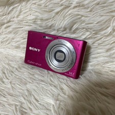 SONY Cyber Shot DSC-W320 Pink Digital Camera 14.1MP 4x Zoom Used Japan Tested