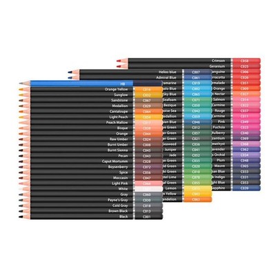 72 Colored Pencils With Eraser Pencil Sharpener Strong Colouring Easy To Gri SET