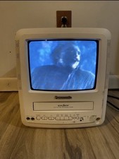 READ Panasonic 9” CRT TV, PV-C930W Road Show VCR Combo AC/DC FM Radio White