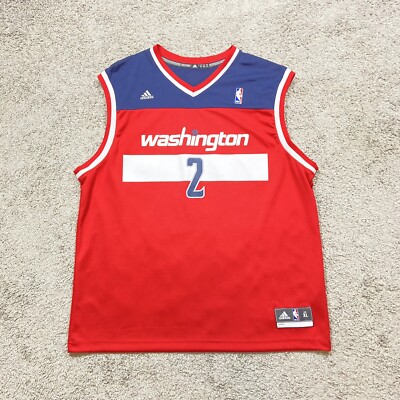 Adidas John Wall Washington Wizards Jersey #2 Red Mens XL NBA