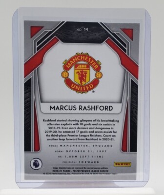2020-21 Panini Prizm Premier League Marcus Rashford #14 Manchester