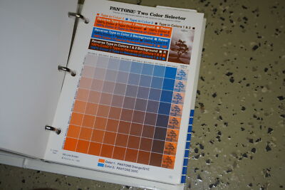 Pantone Two Color Selector Binder Color Chips 1987 | eBay