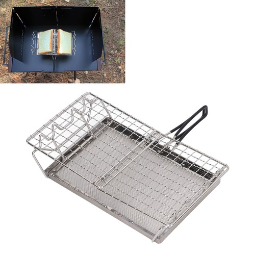 Camping Stove Toaster Foldable Portable Stable Structure Stainless Steel Outdoor - Picture 10 of 12