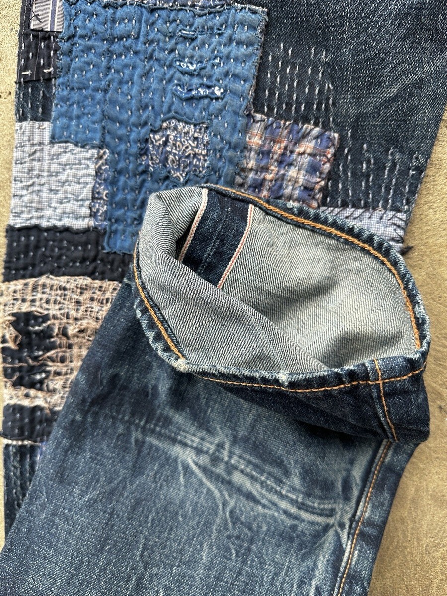 Levi’s 501 襤褸　刺し子　リーバイス　セルビッチデニム　BORO Levi's 501 襤褸 刺し子 リーバイス セルビッチデニム BORO