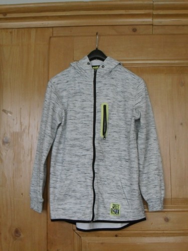 Jungen Kapuzen-Jersey-Langarm-Jacke hellgrau  Gr.158/164  Zust. sehr gut Maße! - Bild 1 von 4