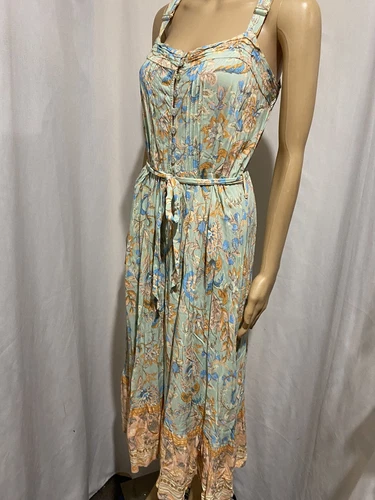 SALTY BRIGHT SIZE 8-10? SUMMERY FLORAL MIDI DRESS - Picture 4 of 9