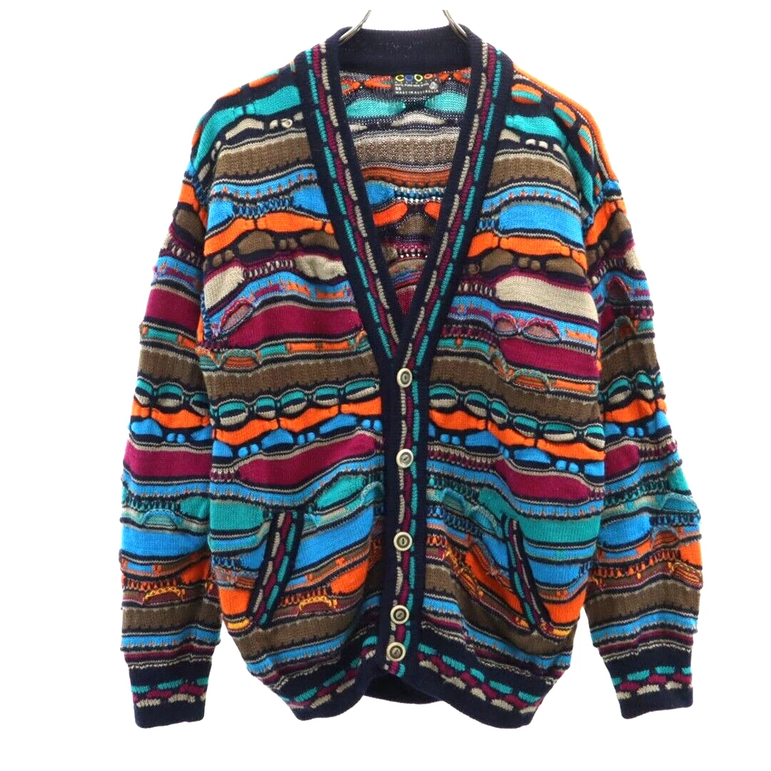 Cardigan en tricot 3D Coogi, XL, partout, multicolore. Japon