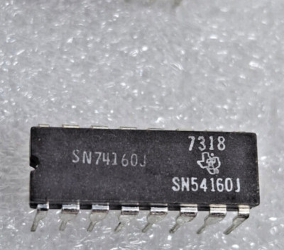 Texas Instruments Mil. Specs. SN54160J DECADE COUNTER; Temperature Grade: (1)