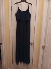 Show Me Your Mumu Womens Long Maxi Dress Size XXL Green Adj Spaghetti Straps EUC