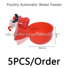 5X Chicken Automatic Watering Cups, Drinker Waterer, for Duck Quail Hen Poultry
