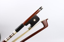 New 4/4 Viola Bow Brazilwood Ebony Frog Pearl eyes inlaid Natural Horse hair