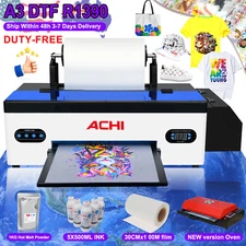 A3 DTF Printer Roll Feeder Direct to Trasnfer Film Oven Heater 500ml Ink CYMKW