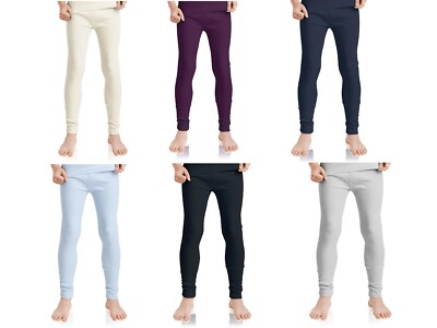 2er Pack Kinder Thermo Unterhose lang Winter Ski-Unterwäsche für Jungen& Mädchen