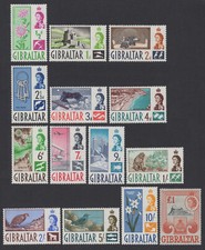 GIBRALTAR 1960, Definitive Set, MNH, SG 160/73, Sc 147/60, Mi 149/62, Yv 145/58