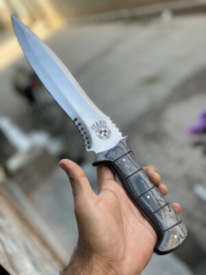 Handmade Jack Krauser's  spring steel Resident Evil 4 RE4 movie Knife Bowie