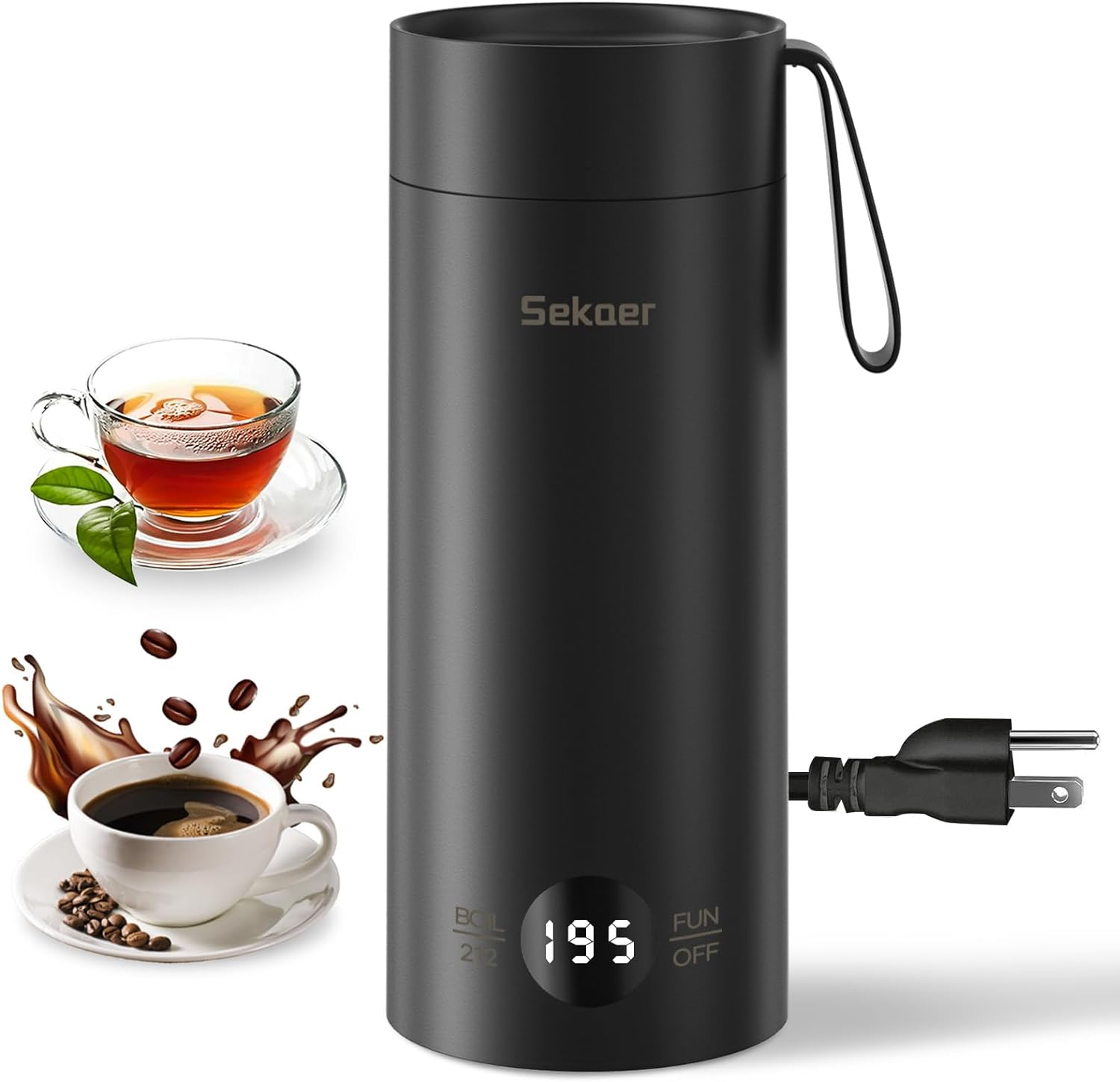 Small Portable Electric Kettle 0.5L 500W Mini Hot Water Boiler with 4 Presets-image