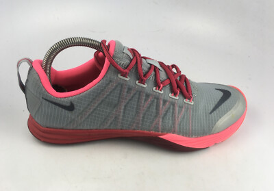 Nike Womens Lunar Cross Element 653528-003 Gray/Pink Running  Sneakers Size 8.5