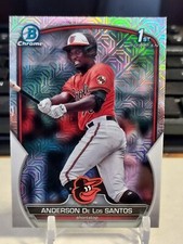 2023 Bowman Chrome Anderson De Los Santos 1st Mojo refractor BCP-207 Orioles