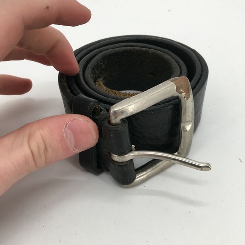 Gap Belt Mens 36 Black Leather Dress 