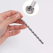 Male E-Stim Stainless Steel Sounding Penis Plug Beads Stretcher Dilator BDSM US