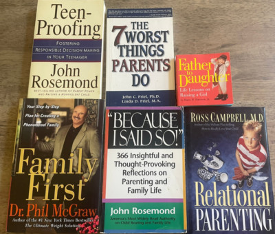 Lot of (6) Parenting Books - Self Help - Healthy Relationships with Kids & Teens