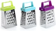 3Pcs Mini Cheese Grater, Professional Box Grater, Stainless Steel with 4 Sides,