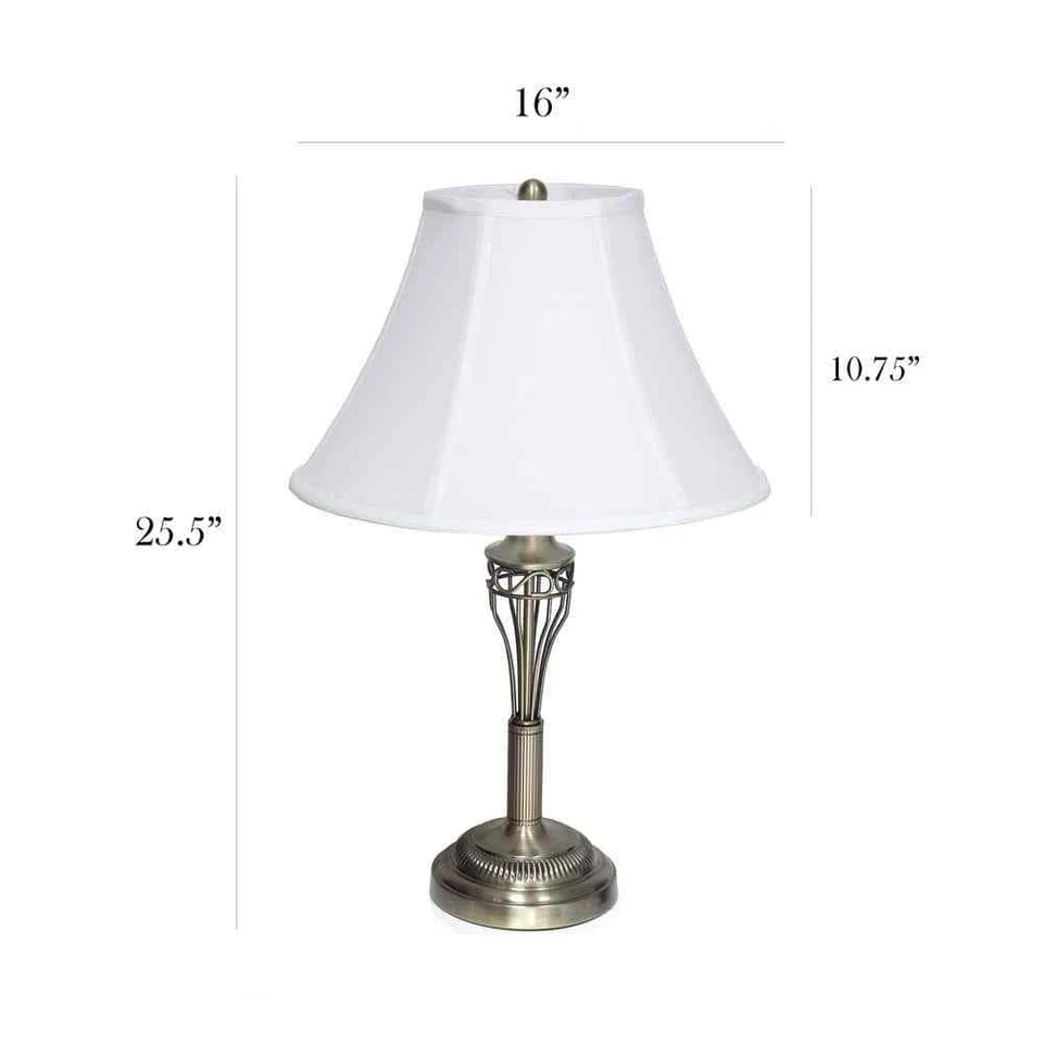 Diseños elegantes 16 pulgadas Juego de lámparas antiguas de latón de 3 piezas Foto 4 de 4