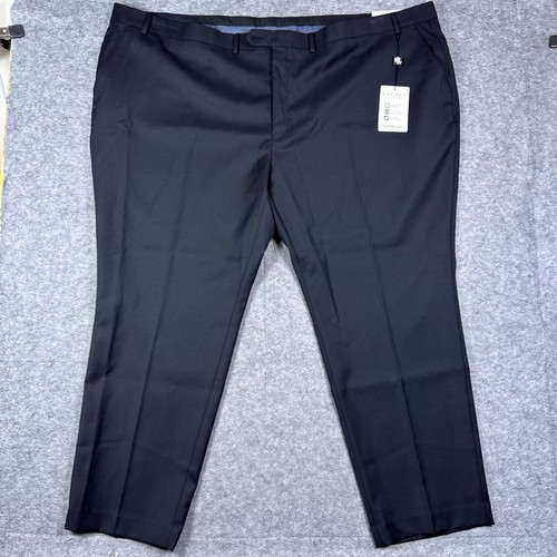 Polo Ralph Lauren Pants Mens 56x30 Black UltraFlex Classic Fit Suit Trousers Str