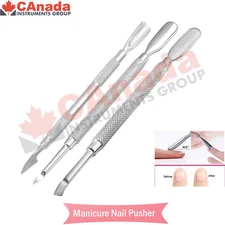 CUTICLE PUSHER INGROWN TOENAIL LIFTER MANICURE PEDICURE NAIL CARE TOOLS (3 PCS)