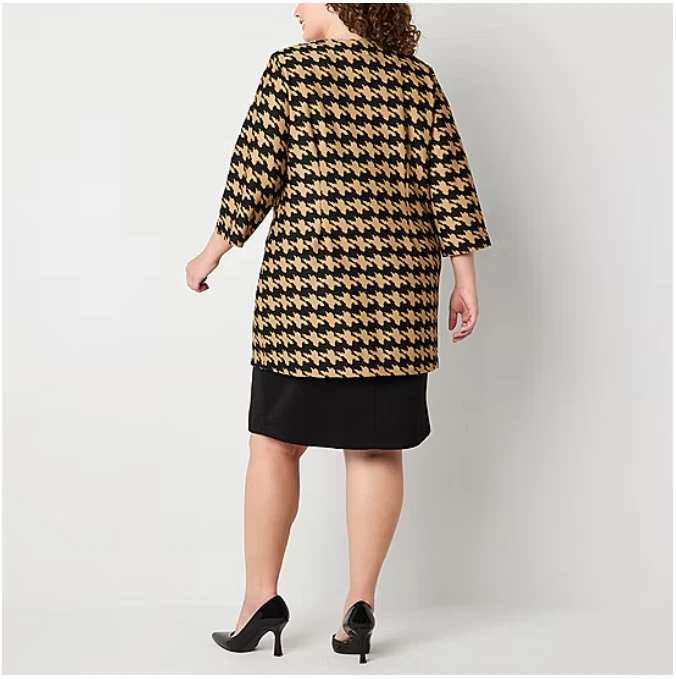 NUEVO CON ETIQUETAS Danny And Nicole Mujer Chaqueta de Vestir Combo Negra Talla Grande 16W $100 8C112 Foto 4 de 4