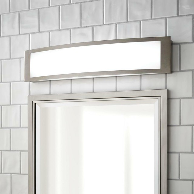 Home Decorators Collection 180 Watt Equivalent Brushed Nickel Led Vanity Light For Home Decorators Collection 180 Watt, 4 Light Led Vanity Fixture Saltarelli Collection