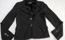 Classiques Entier Blazer Womens Stripes Black Suit Jacket Office Ladies Sz 8