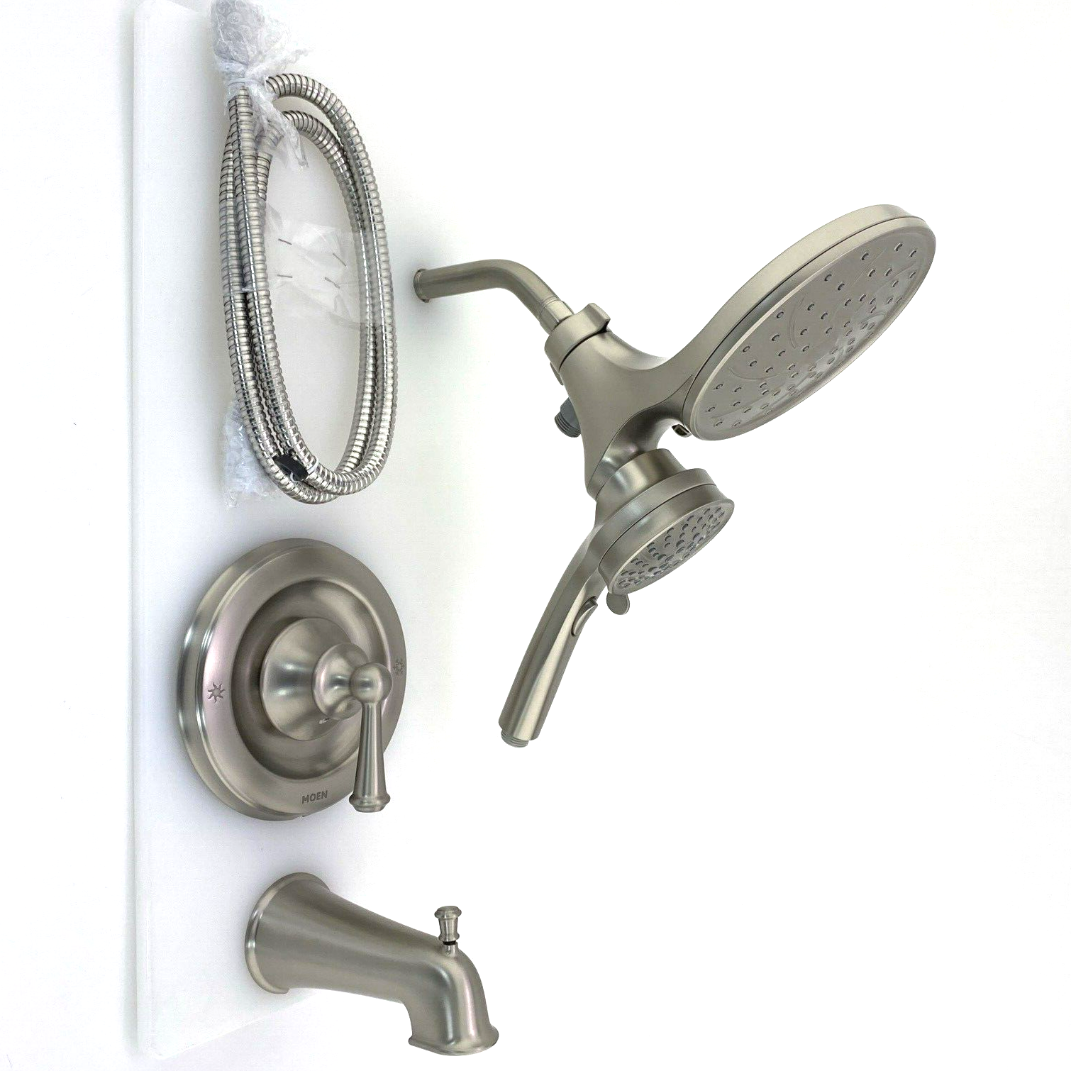 🆕 Moen 82611SRN Brecklyn Tub & Shower Faucet w/ VALVE