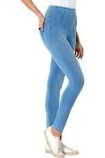 HUE High-Waist Denim Legging Light Classic Wash
