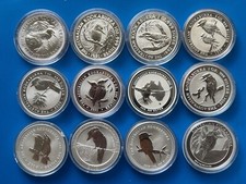 Various Australia Kookaburra 1 Dollar 1 oz 999 Silver 1990 to 2025 Year