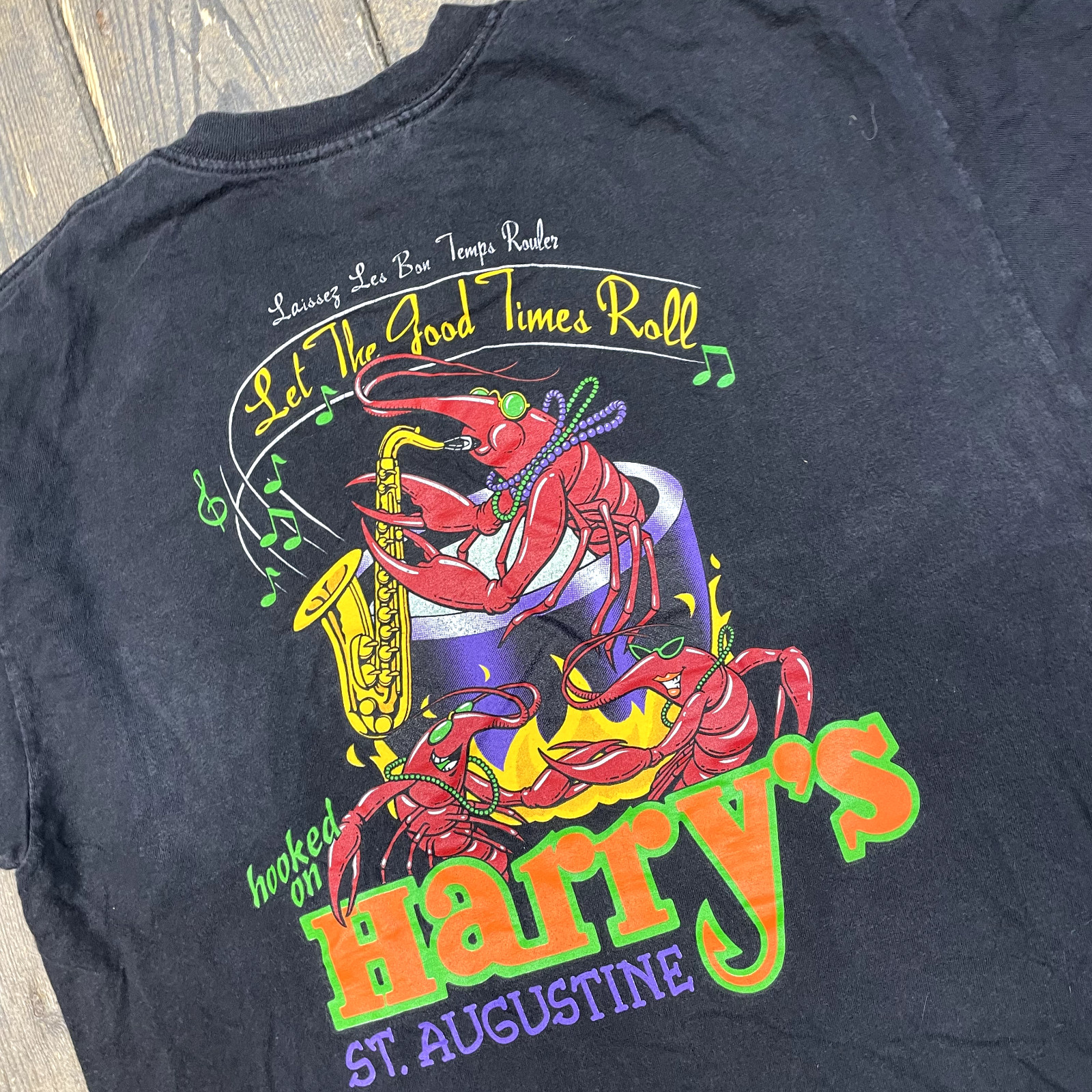 Harry's Bar & Grille T-Shirt Mens Y2K Graphic Short Sleeve Tee, Black Large image 4