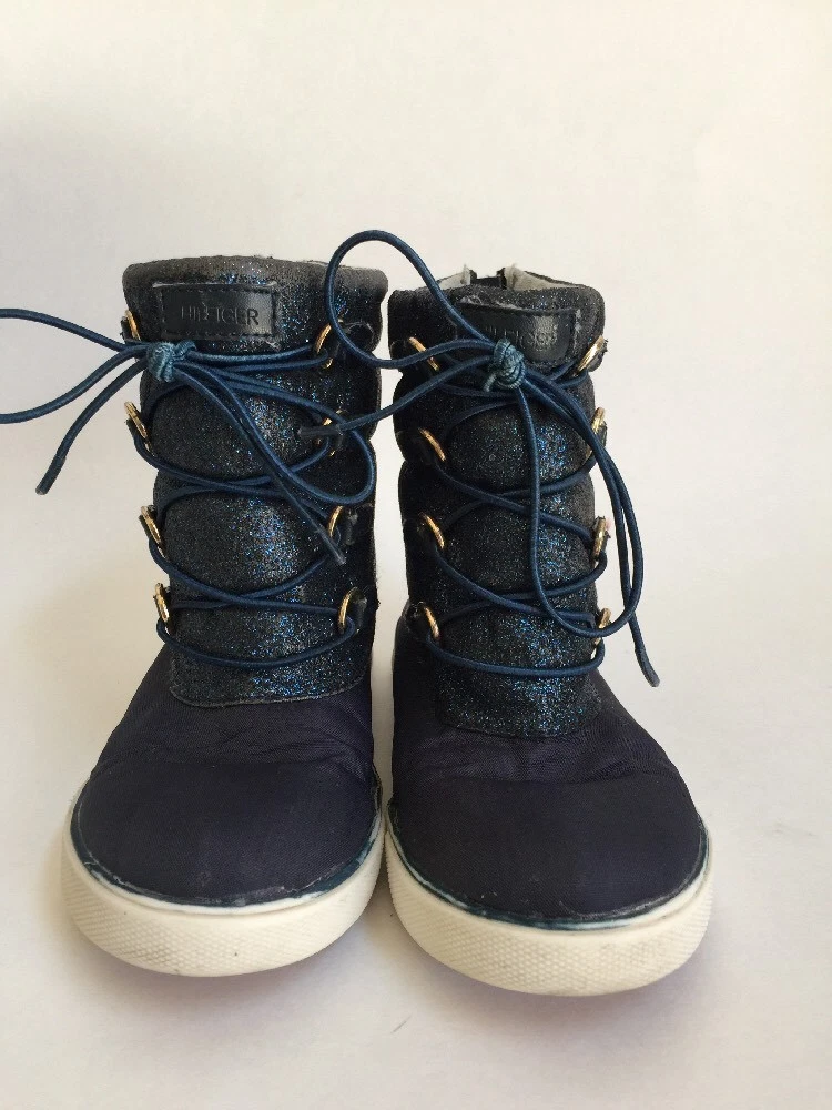 Tommy Hilfiger Toddler Girl Snow Peacoat Boots Blue Size 10 |