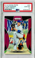 2019 Panini Prizm Jacob DeGROM Purple Prizm PSA 10