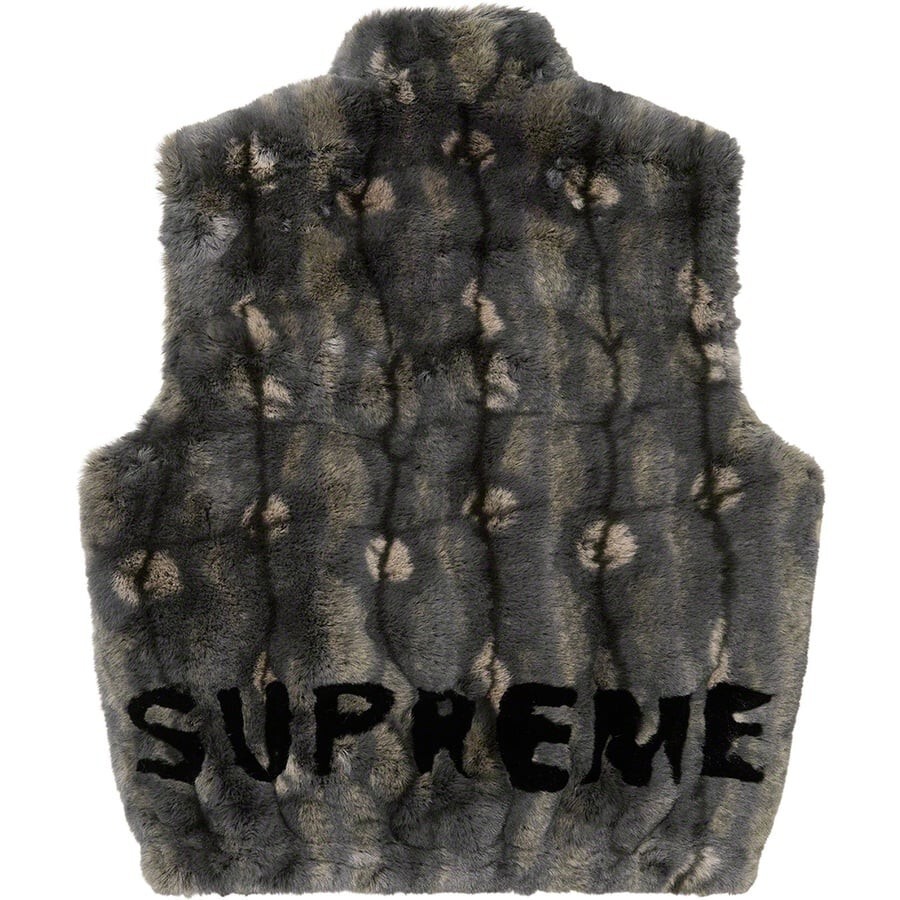 Supreme Faux Fur Hooded Vest Black brand new w / Tag Large Supreme Faux Fur Hooded Vest Black brand new w / Tag Large