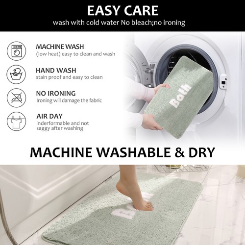 20"×31" Bathroom Mat Absorbent Soft Bath Mat Thickened Non-Slip Rug Floor Carpet - Picture 36 of 61