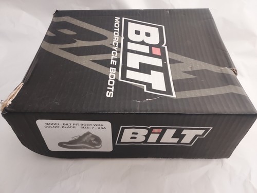 BILT Women's Shoe Size 7 Usa,5 uk,39 Size Black Lace Up Pit Motorcycle Boots New - Picture 8 of 10