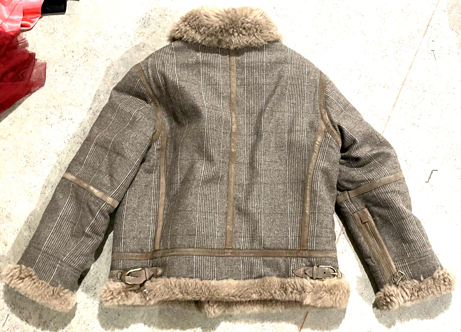 Ralph Lauren Purple Label Collection Runway Shearling Fur Leather Jacket Coat 8 image 4
