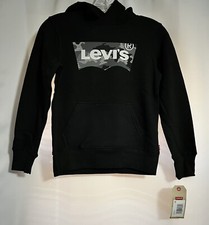 Levi  s Boy  s Black Camo Fleece Lined Hoodie Size Small 8-10yrs Old 128-132cm New