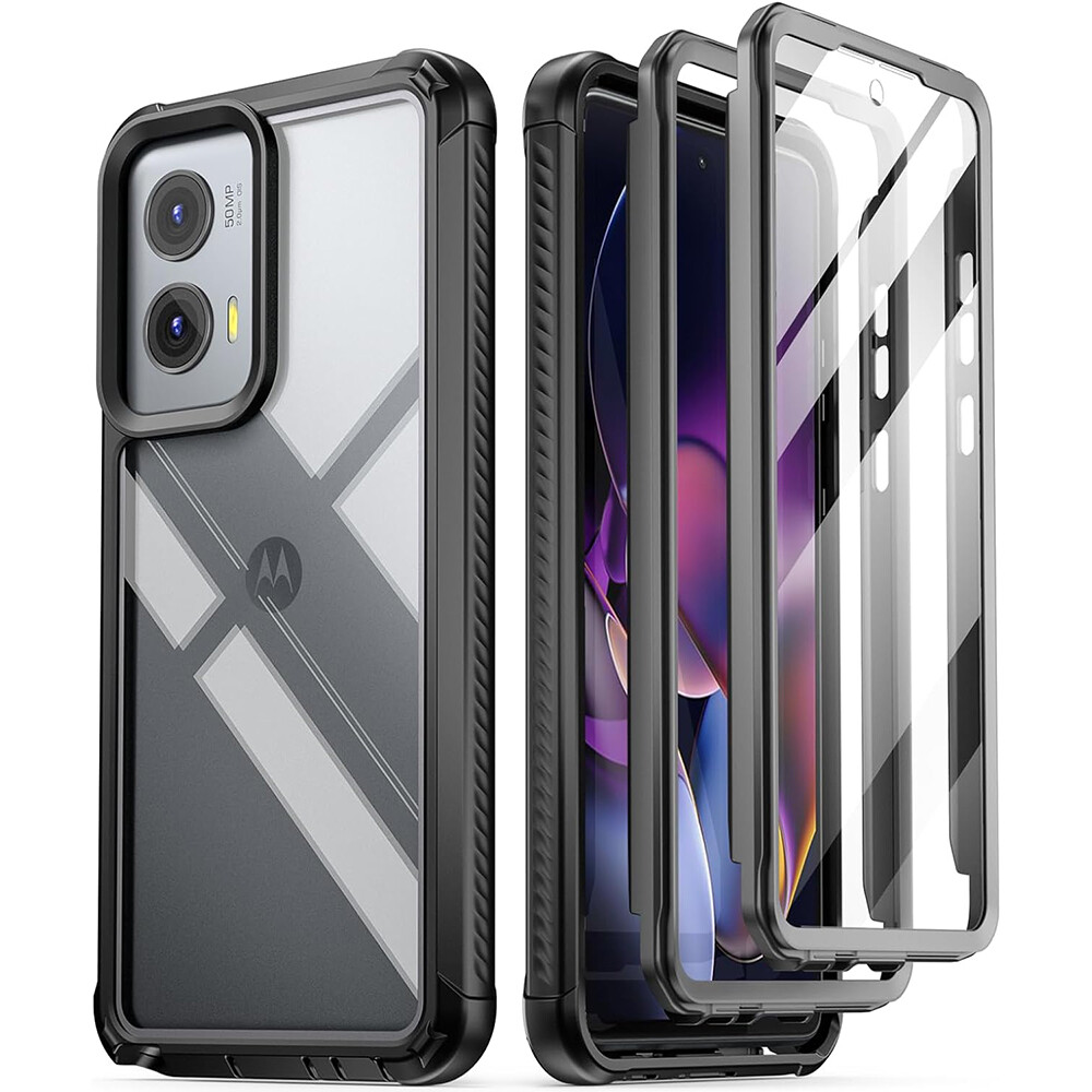 For Moto G Stylus 5G 2024 Case Poetic Dual Layer Cover Built-in Screen  Black