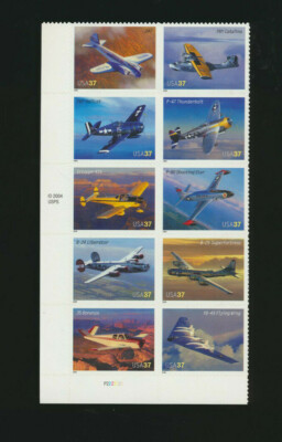 3916 - 3925 Advances in Aviation 2005 Mint NH PLATE # BLOCK of 10