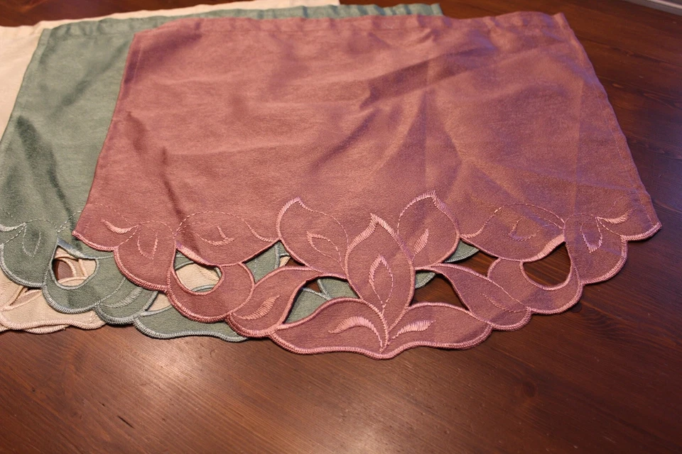 4 Mini Vorhänge zum Basteln und Dekorieren Stoff Vorhang Bastelstoff Sonderpreis - Bild 4 von 4