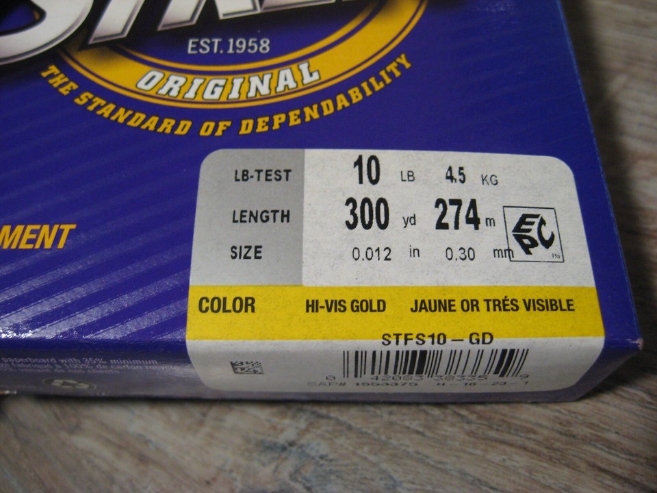 Stren Original Monofilament Fishing Line 10 LB 300 Yards HiVIS Gold