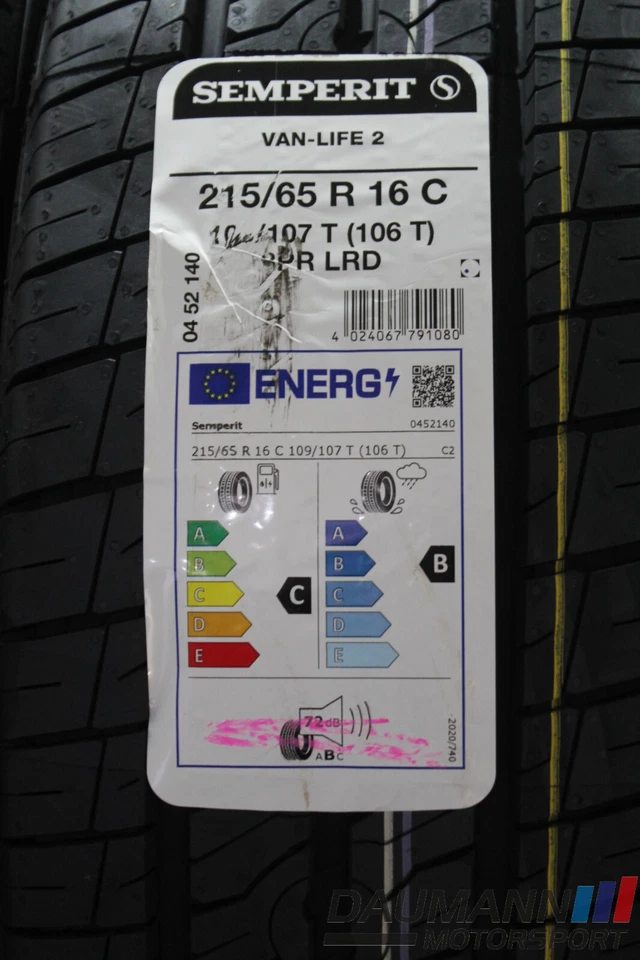 4x SOMMERREIFEN + Semperit Van-Life 2 + 215/65 R16 109 107 T + Reifen Sommer NEU - Bild 4 von 4
